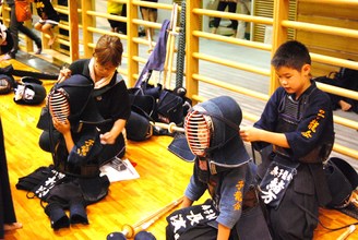 第二回　禅旗争奪少年剣道大会の様子
