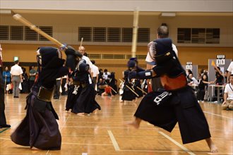 第九回　禅旗争奪少年剣道大会の様子