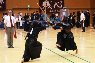 第九回　禅旗争奪少年剣道大会の様子