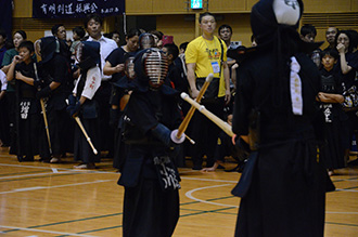 第九回　禅旗争奪少年剣道大会の様子